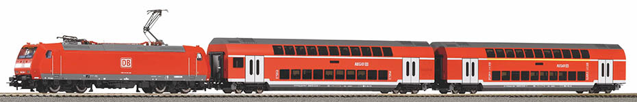 PIKO 59102 - H0 - Digital-Startset BR 146 mit 2 Doppelstockwagen, DB AG, Ep. VI